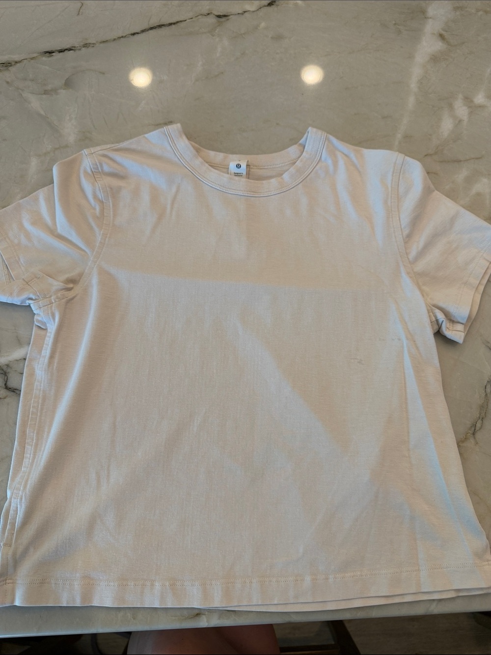 lululemon athletica Cream Crewneck Tee